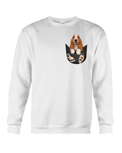 Load image into Gallery viewer, Basset Hound In Middle Pocket For Dog Lovers Sweatshirt
