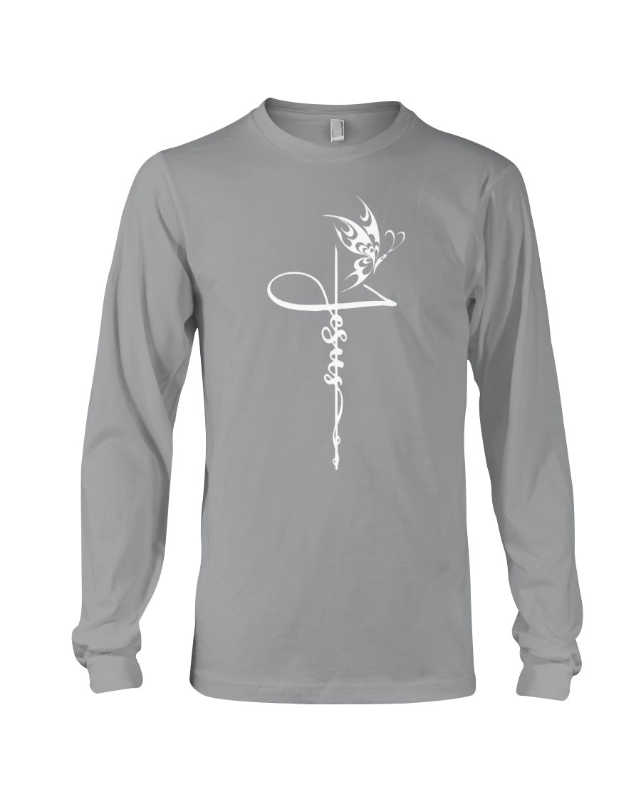 Butterfly Jesus Gifts Idea Unisex Long Sleeve