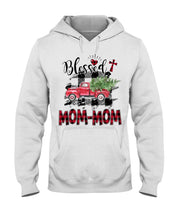 Load image into Gallery viewer, Blessed Mom-Mom Red Plaid Driving Car Custom Design Gifts Hoodie
