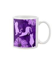 Load image into Gallery viewer, Cat With Purple Hibiscus For Cat Lovers Mug
