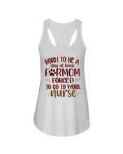 Load image into Gallery viewer, Born To Be A Stay At Home Furmom Funny Gift For Mother&#39;s Day Ladies Flowy Tank

