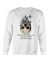 Load image into Gallery viewer, And Into The Forest I Go To Lose My Mind And Find My Soul Skull Sweatshirt
