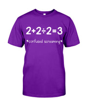 Load image into Gallery viewer, Confused Screaming Math Formula Custom Design Guys Tee
