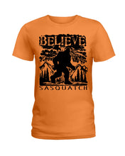 Load image into Gallery viewer, Bigfoot Believe Sasquatch Custom Design For Friends Ladies Tee
