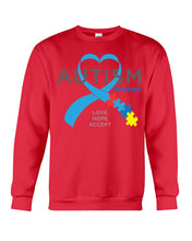 Load image into Gallery viewer, Autism Love Hope Accept Custom Design - World Autism Awareness Day Gift Sweatshirt
