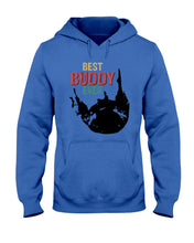 Load image into Gallery viewer, Best Buddy Ever Colorful Words Abstract Personalized Name Gifts Hoodie
