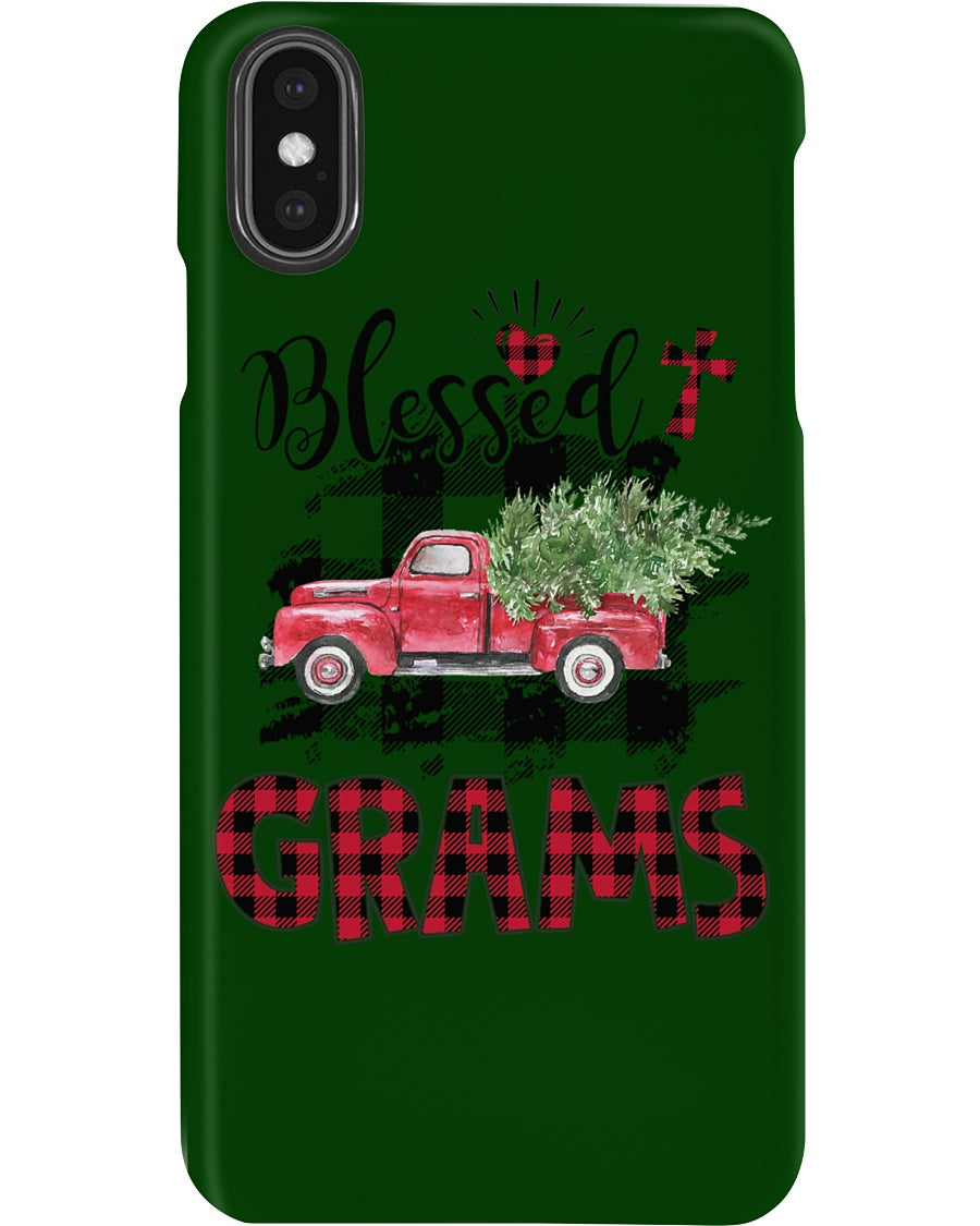 Blessed Grams Red Plaid Driving Car Custom Design Gifts Phone case