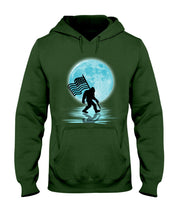 Load image into Gallery viewer, Bigfoot  Moon American Flag Custom Design For Bigfoot Lovers Hoodie
