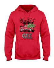 Load image into Gallery viewer, Blessed Gee Black And White Plaid Driving Car Custom Design Gifts Hoodie
