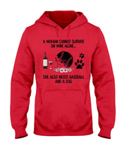 Load image into Gallery viewer, A Woman Cannot Survive On Wine Alone Gifts Hoodie
