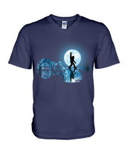Load image into Gallery viewer, Bigfoot Guitar And Lake  Meaningful Gifts For Bigfoot Lovers Guys V-Neck
