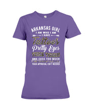Load image into Gallery viewer, Arkansas Girl Have Tattoos Pretty Eyes Gifts For Arkansas Girls Ladies Tee
