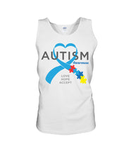 Load image into Gallery viewer, Autism Love Hope Accept Custom Design - World Autism Awareness Day Gift Unisex Tank Top
