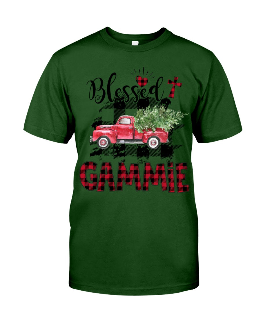 Blessed Gammie Red Plaid Driving Car Custom Design Gifts Guys Tee