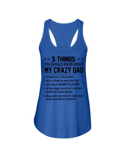 Load image into Gallery viewer, 5 Things You Should Know About My November Crazy Dad Ladies Flowy Tank
