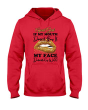 Load image into Gallery viewer, April Girl If My Mouth Doesn&#39;t Say It My Face Definitely Will Custom Design Hoodie
