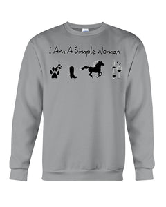 A Simple Women With Horse Dog And Wind Sweatshirt