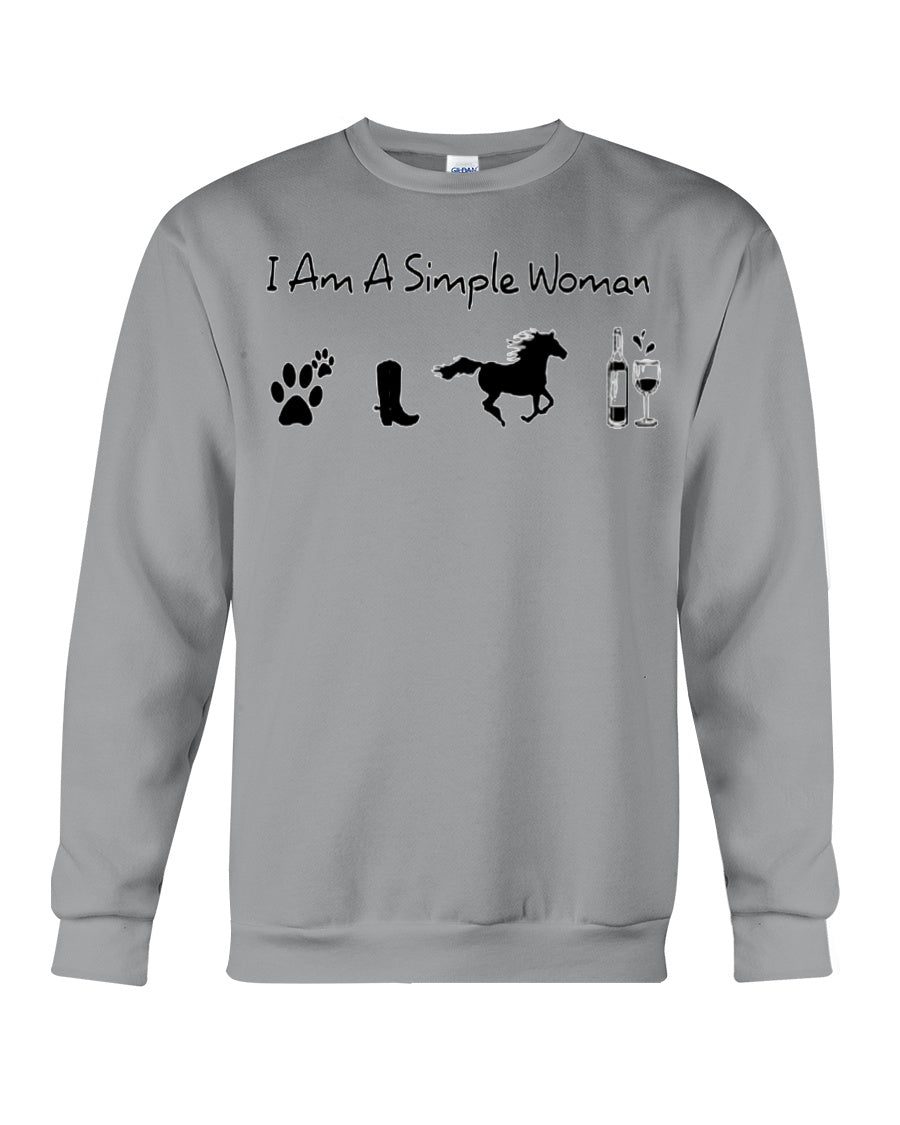 A Simple Women With Horse Dog And Wind Sweatshirt