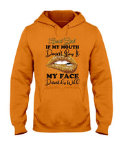 Load image into Gallery viewer, April Girl If My Mouth Doesn&#39;t Say It My Face Definitely Will Custom Design Hoodie
