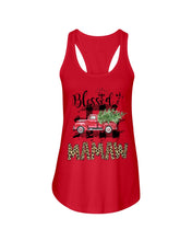 Load image into Gallery viewer, Blessed Mamaw Leopard Pattern Driving Car Custom Design Gifts Ladies Flowy Tank
