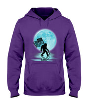 Load image into Gallery viewer, Bigfoot  Moon American Flag Custom Design For Bigfoot Lovers Hoodie
