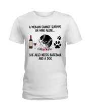 Load image into Gallery viewer, A Woman Cannot Survive On Wine Alone Gifts Ladies Tee

