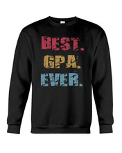 Load image into Gallery viewer, Best Gpa Ever Colorful Abstract Words Personalized Name Gifts Sweatshirt
