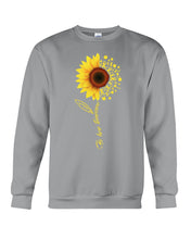Load image into Gallery viewer, Be Here Tomorrow Sunflower Spina Bifida Awareness Sweatshirt

