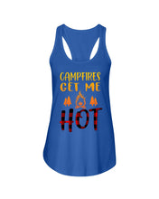 Load image into Gallery viewer, Campfires Get Me Hot Gifts For Camping Lovers Ladies Flowy Tank
