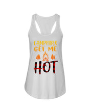 Load image into Gallery viewer, Campfires Get Me Hot Gifts For Camping Lovers Ladies Flowy Tank
