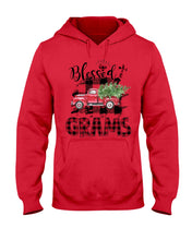 Load image into Gallery viewer, Blessed Grams Red Plaid Driving Car Custom Design Gifts Hoodie
