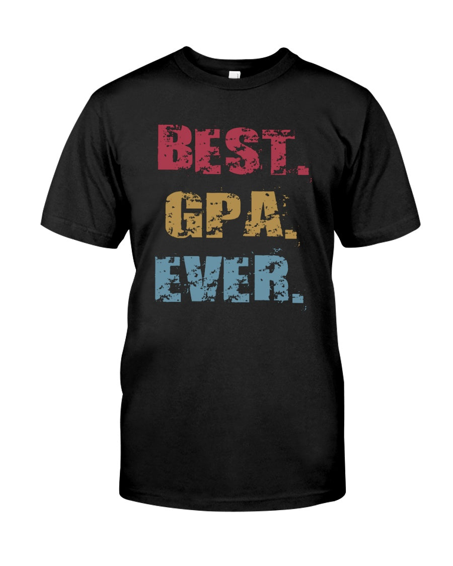 Best Gpa Ever Colorful Abstract Words Personalized Name Gifts Guys Tee