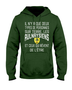 A Que Deux Types De Personnes Sur Terre Les Aulnay-Sous-Bois Emblem Hoodie