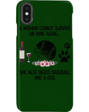 Load image into Gallery viewer, A Woman Cannot Survive On Wine Alone Gifts Phone case
