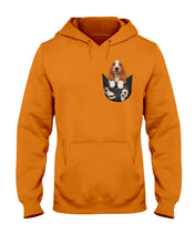Load image into Gallery viewer, Basset Hound In Middle Pocket For Dog Lovers Hoodie
