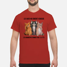 Load image into Gallery viewer, Cat Make Me Happy Gift For Cat Lovers Guys Tee
