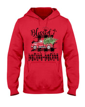 Load image into Gallery viewer, Blessed Mom-Mom Red Plaid Driving Car Custom Design Gifts Hoodie
