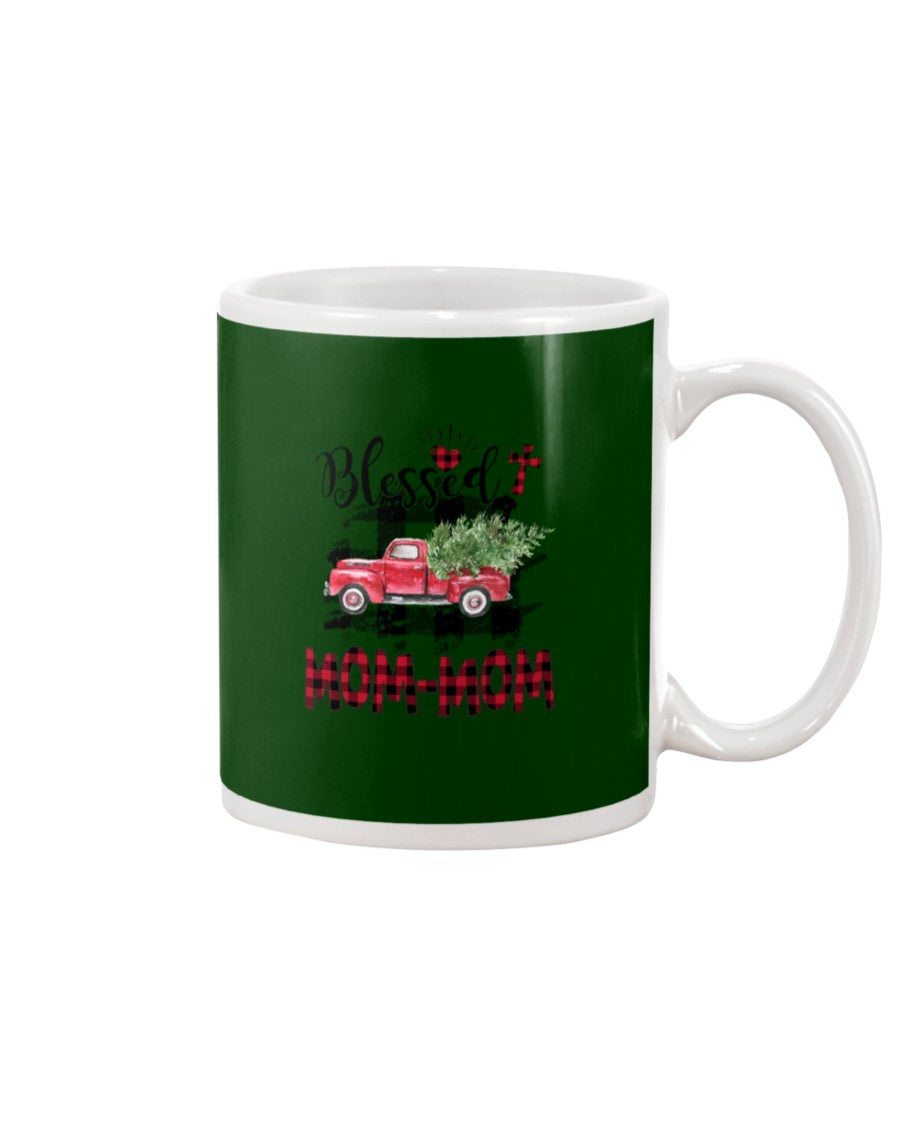 Blessed Mom-Mom Red Plaid Driving Car Custom Design Gifts Mug