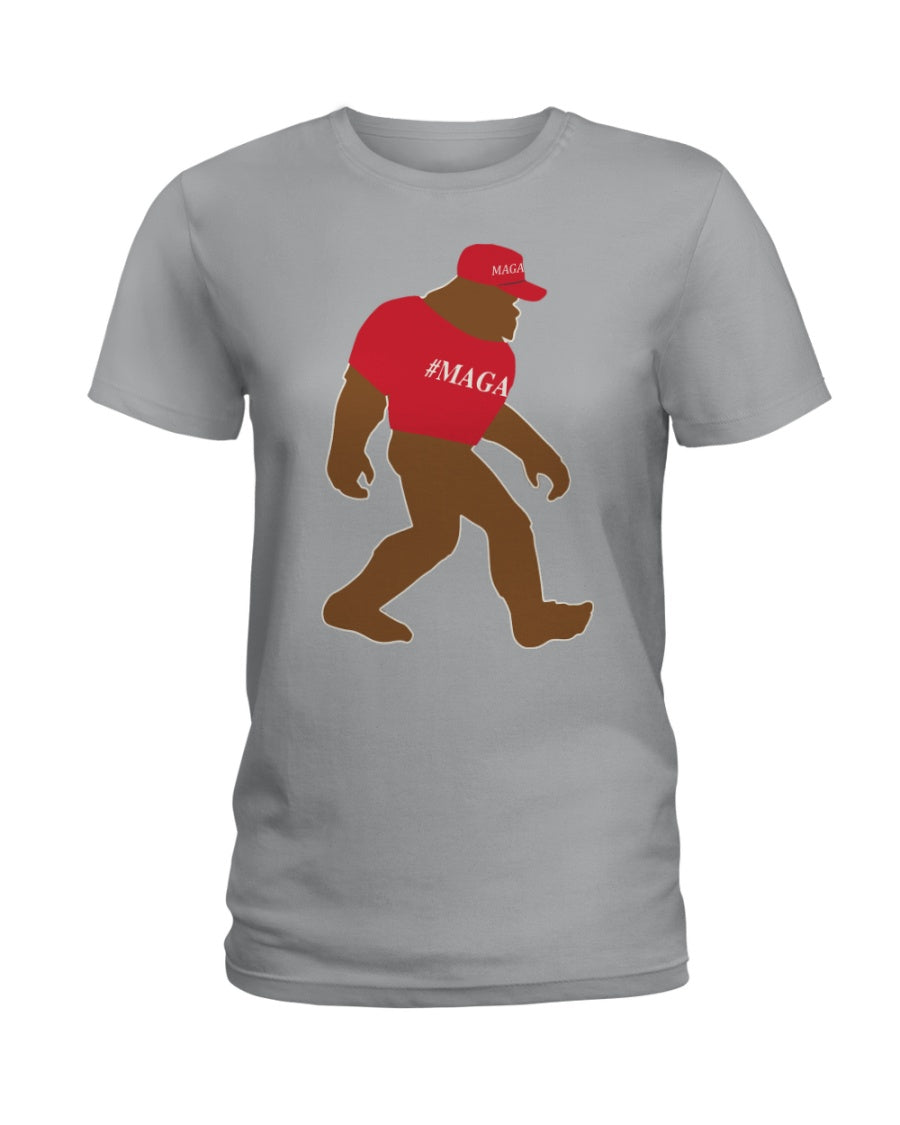 Bigfoot Maga Simple Unique Meaningful Gifts For Bigfoot Lovers Ladies Tee