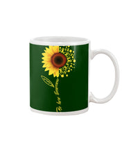 Load image into Gallery viewer, Be Here Tomorrow Sunflower Spina Bifida Awareness Mug
