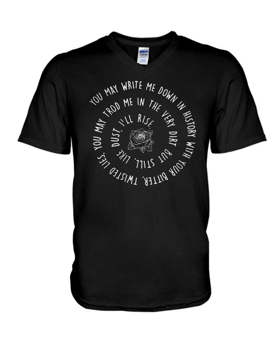 But Still Like Dust I'll Rise Custom Design Gift For Mother Guys V-Neck