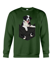 Load image into Gallery viewer, Border Collie In Pocket Personalized Name Gifts For Dog Lovers Sweatshirt
