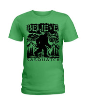 Load image into Gallery viewer, Bigfoot Believe Sasquatch Custom Design For Friends Ladies Tee
