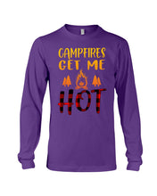 Load image into Gallery viewer, Campfires Get Me Hot Gifts For Camping Lovers Unisex Long Sleeve
