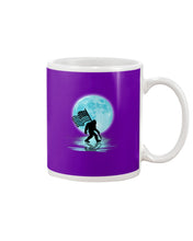 Load image into Gallery viewer, Bigfoot  Moon American Flag Custom Design For Bigfoot Lovers Mug
