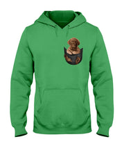 Load image into Gallery viewer, Chesapeake Bay Retriever In Pocket Personalized Name Gifts For Dog Lovers Hoodie
