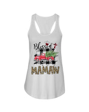 Load image into Gallery viewer, Blessed Mamaw Leopard Pattern Driving Car Custom Design Gifts Ladies Flowy Tank
