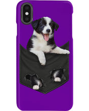 Load image into Gallery viewer, Border Collie In Pocket Personalized Name Gifts For Dog Lovers Phone case

