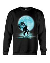 Load image into Gallery viewer, Bigfoot  Moon American Flag Custom Design For Bigfoot Lovers Sweatshirt
