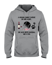 Load image into Gallery viewer, A Woman Cannot Survive On Wine Alone Gifts Hoodie

